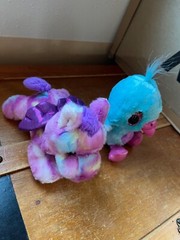 Lot of Hatchimals Aqua Purple & Pink Plush Parrot Bird & Pegasus Flying Horse