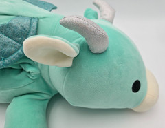 Squishmallow Miles the Hug a Pet Dragon Hugmallow 22″ Rare HTF Plush Heart Patch