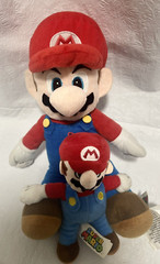 Lot Of 2 Super Mario Plush Toys 15 Inch & 8 Inch Exc con