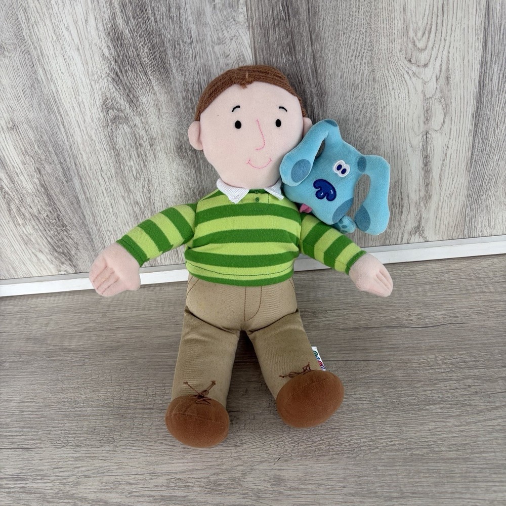 VTG 90s Blue’s Clues Steve plush Eden 15” With BLUE euc