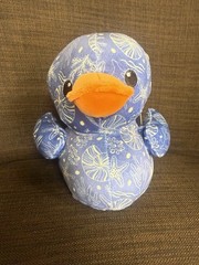 Way To Celebrate Blue Ocean Duck Plush Small Summer Stuffed Animal Beach Sea
