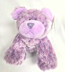 WIshpets 2004 Purple Stuffed Animal Plush Karl floppy beanbag Purple Tye Dye 8″