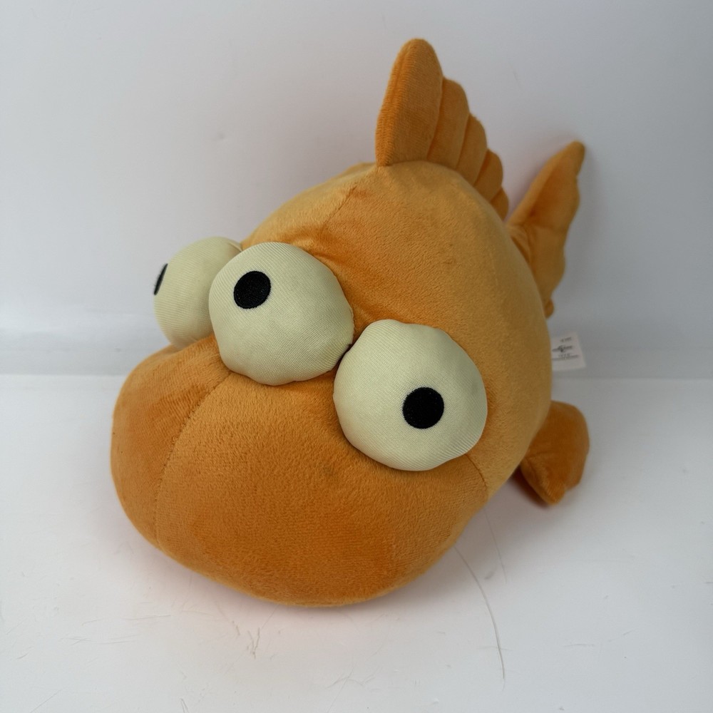 Universal Studios The Simpsons Blinky The 3 Three Eyed Fish Plush 15” Goldfish