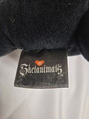 Hot Topic Skelanimals Skelrabbit 8” Plush Heart Hasbro Black White Red