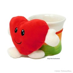 Cute Heart – 5″ Cup Holder Stuffed Toy Great for Valentine’s Day or any Occasion