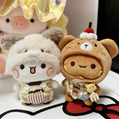 Bubu Dudu Plush Panda Bear Set Kawaii Panda Brown Bear Stuffed Toy Gift Cute