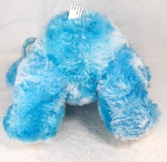 Goffa Bright Blue 10″ Plush Easter Bunny Rabbit, Floppy Ears, Curly Textured Fur