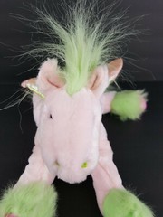 Pegasus 14″ Plush Winged Horse Pink Green Shimmer Wings Toys R Us Stuffed Animal