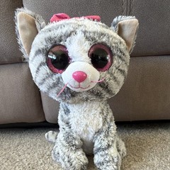 NO TAG Gray & White Tabby Cat Kiki Stuffed Animal Ty