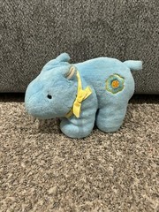 Amtoy 1984 Soft Touch Hippopotamus Hippo Wind Up Musical Plush Stuffed Animal