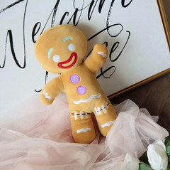 1pc 10.6–11.8in Gingerbread Man Plush Toy Soft Cookie Doll Gift & Décor – NEW