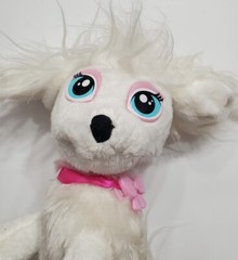 BARBIE STUFFED ANIMAL PLUSH WHITE DOG PINK ACCESSORIES 8 INCH TOY MATTEL