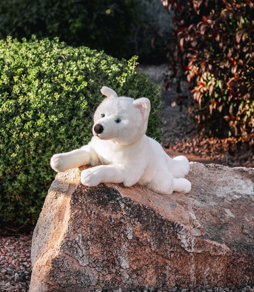 White Siberian Husky Dog Plush Stuffed Animal ESSA Support| Prime Shiba