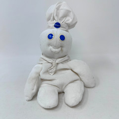 Pillsbury Doughboy Poppin Fresh Plush Dakin Stuffed Animal Bean Bag Mascot 1997