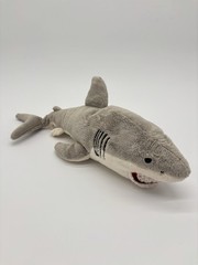 Seaworld Great White Shark Plush 16” Large Gray Stuffed Sea Animal
