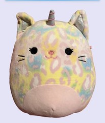 Squishmallow Soraya Pastel Leopard Print Caticorn Cat Unicorn 14″ NWT Easter