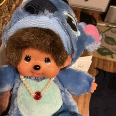 Monmonichi 7.5” Stitch Plush doll Blue