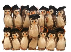 Ty Beanie Babies Wise Penguin Graduation Class of 1998. Lot of 15.