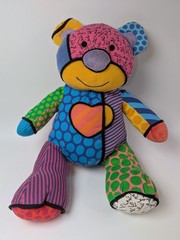 Britto “Tallulah” Bear Plush Romero Britto Enesco Colorful Stuffed Animal