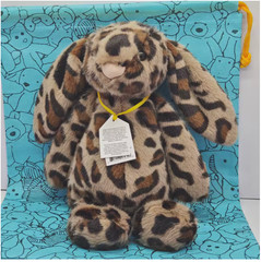 Cobblehop Leopard Bunny Plush Toy Doll-Gift-With Dust Bag