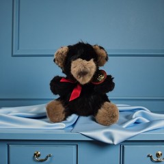 Mervyn’s 1982 Rare Bear Vintage Genuine Mink Teddy Stuffed Plush Valentine Gift