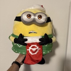 llumination Minions Plush Christmas Kevin Santa Hat Stocking 20” Holiday Toy NEW