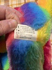 Teddy Mountain Plush Rainbow Candy Tye Dye Dog Stuffed Animal 14″