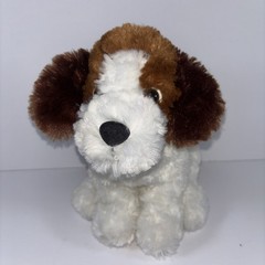Best Made Toys Plush Two Tone Brown And White Dog 9” Sitting Stuffed Animal Toy