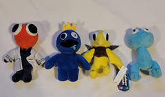 Rainbow Friends Series 2 Plush Lot 4-Scientist/Blue/Yellow/Cyan Roblox PhatMojo