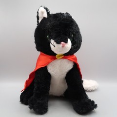 Unipak Black White Cat Kitty Red Cape 11″ Plush Stuffed animal Superhero Tuxedo