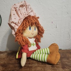 Strawberry Shortcake 16″ 1981 Stuffed Plush Rag Doll Toy Cloth Kenner Vintage