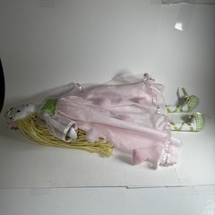 Pottery Barn Kids Plush Doll Spring Princess Maelie 26″ 2012 Yellow Green Pink