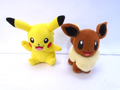 Pokemon TOMY Pikachu and Pokémon Eevee Plush Toys