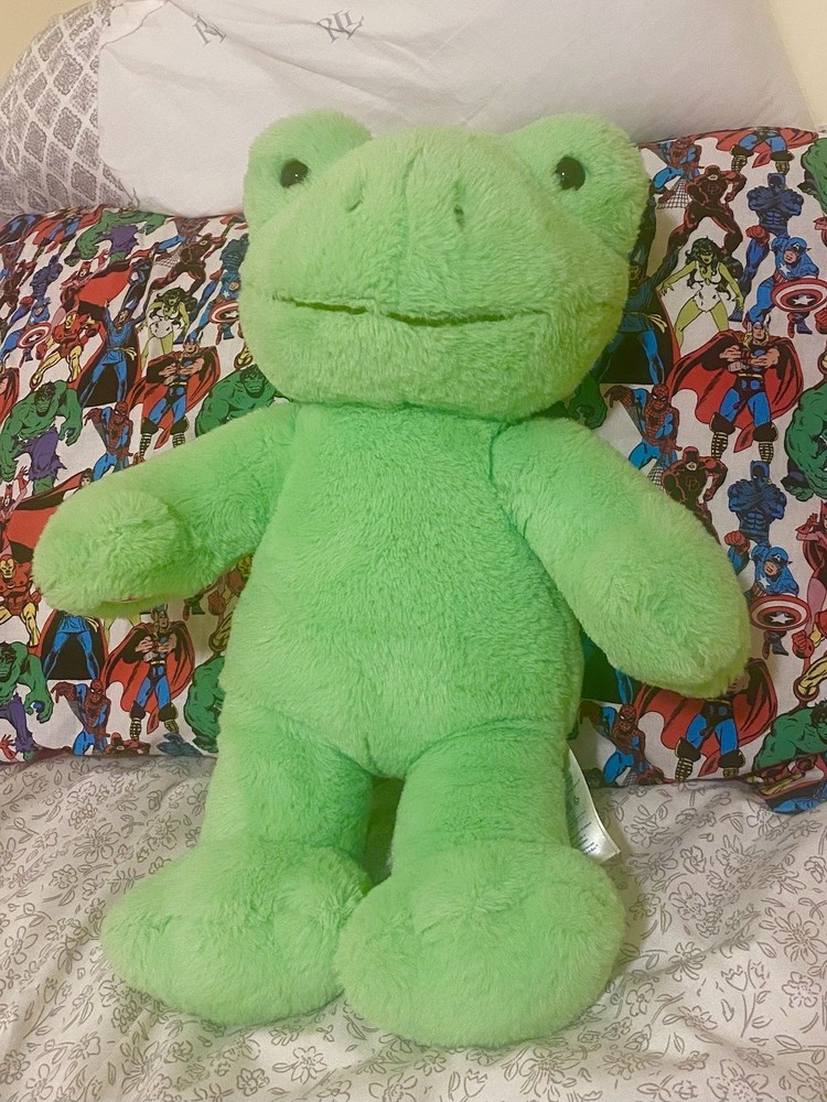 Build-A-Bear Workshop Green Frog Stuffed Animal Plush Medium 14-24 in Ages 3+