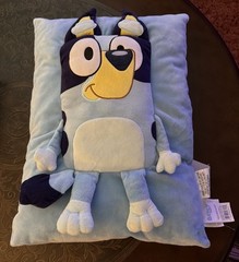 Bluey Bedtime Pal 3D Character Pillow Buddy Plush NWT 20″x14″inches