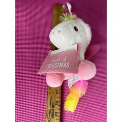 Magic of Christmas Unicorn Plush Gift Card Holder Pink White 337208 6 in