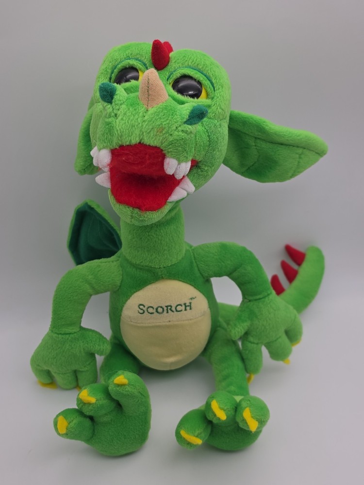 Scorch Talking Green Dragon Plush Toy Ronn Lucas Show 14″ Works Test