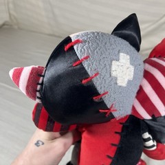 RARE Emily the Strange Rags and Stitches 2-Headed Cat 3-Legged Plush A2