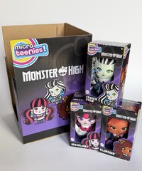 3 Micro Teenies MONSTER HIGH Plush Clawdeen Frankie Draculaura STORE DISPLAY Lot