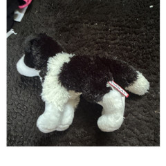 Douglas Black White Dog Stuffed Animal Machine Washable