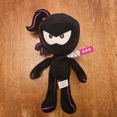 Blip Ninja Kidz Payton Plush Stuffed Doll Buddy Black Pink Ninja Girl Cute 11″