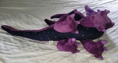 Tentacle Kitty Purple Dragon Plush Toy 31″