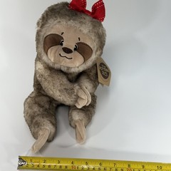 The Petting Zoo Sloth Plush Stuffed Animal 16″ Soft Eco Friendly Toy Bow Stuffie