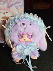 Nai Fu 100% ‘Nice To Meet You’: Blue Purple Bunny, Liquid Eyes, NEW Open, Card