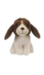 Holiday Time 7.5” Brown And Tan Dog Stuffed Plush Animal Toy