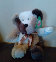 ACMI Sugar Loaf Multi Brown Patch Bear Plush Stuffed Toy 10″ With Tag HTF
