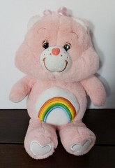 2019 Cheerbear 12″ Carebears pink bear plush TTO vintage style beanie Character