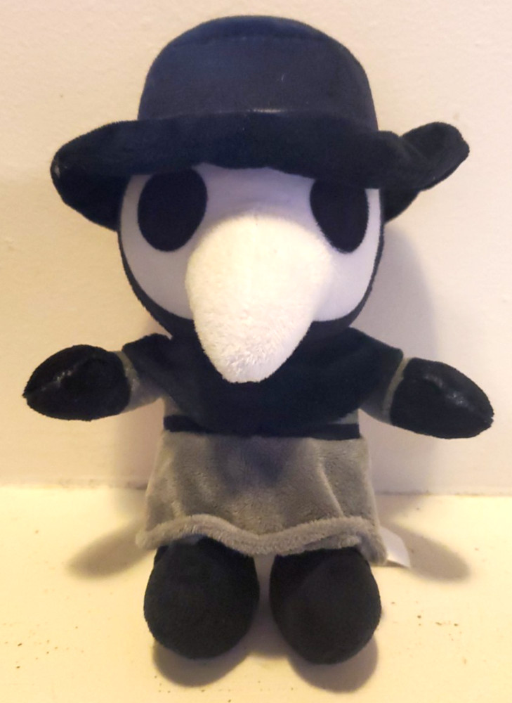 Plague Doctor Plush Bird Beak Mask Gothic Stuffed Animal Toy Good Stuff 8” Black