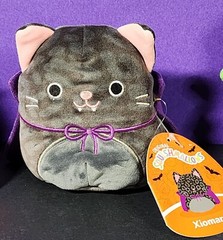 Squishmallows Xiomara the Black Panther Leopard Cat Vampire Cape 4″NWT Halloween