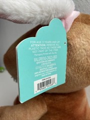 Hug Me Dinosaur With Easter Bunny Ears New With Tag 14” Textured Pattern On Skin